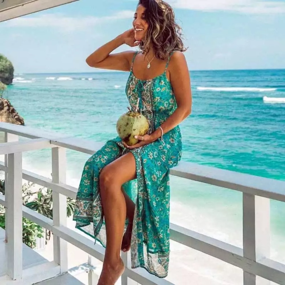 SOLD OUT Floral Bohemian Cami Maxi Dress - Picture 2 of 4